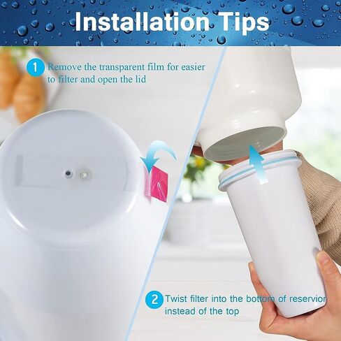 ZR-001 Water Filter Replacement, Replacement Water Filters for Pitchers and Dispensers, Advanced 6-Stage Filter 0 TDS System (8 pack) in Saudi Arabia