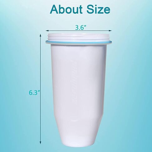 ZR-001 Water Filter Replacement, Replacement Water Filters for Pitchers and Dispensers, Advanced 6-Stage Filter 0 TDS System (8 pack) in Saudi Arabia