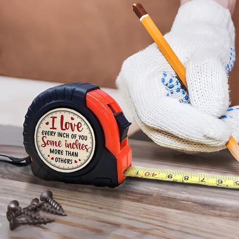 WANDER PRINTS Funny and Playful Gift for Him - Measuring Tape, 16 Ft with Fractions 1/8 Retractable Measuring Tape - Gift for Husband, Gift for Boyfriend, Gift for Men in Saudi Arabia