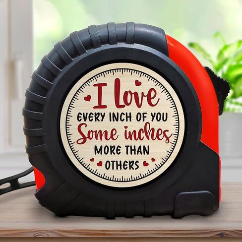 WANDER PRINTS Funny and Playful Gift for Him - Measuring Tape, 16 Ft with Fractions 1/8 Retractable Measuring Tape - Gift for Husband, Gift for Boyfriend, Gift for Men in Saudi Arabia