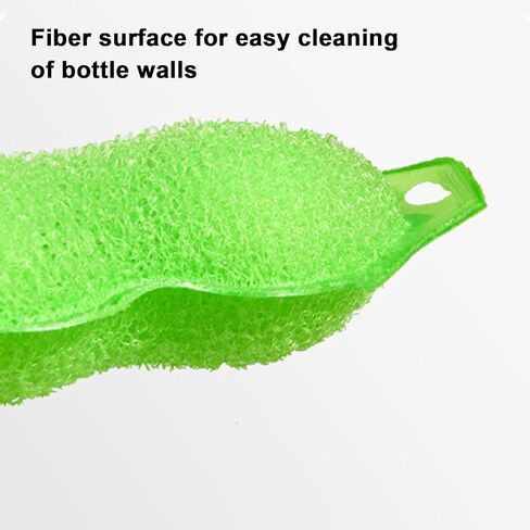 Bottle Cleaning Beans, 3 PCS Bean Bottle Cleaning Sponge, Magic Beans Bottle Cleaner, Water Bottle Cleaner, Green in Saudi Arabia