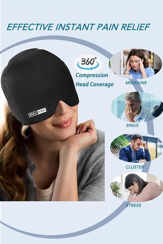 Gel Ice Head Wrap,Headache Relief Hat/Migraine Relief Hat Cold Compress,Migraine Relief Hat for Tension Puffy Eyes Migraine Relief Cap for Sinus Headache and Stress Relief in Saudi Arabia