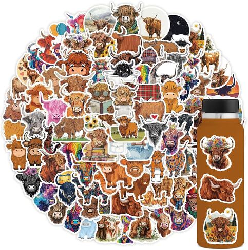 100 Pack Wolf Stickers,Wolf Decals Gifts for Teens Girls in Kuwait