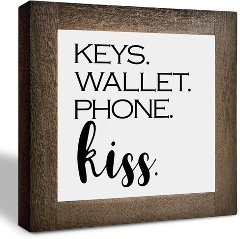 علامات خشبية ملهمة، ديكور مكتب لويحات خشبية مربعة، لوحات زخرفية لشرفة الباب الأمامي، ديكور خزانة دخول قائم بذاته، ديكور مدخل للرف، ديكور منزلي ريفي، مفاتيح محفظة الهاتف قبلة E in Kuwait