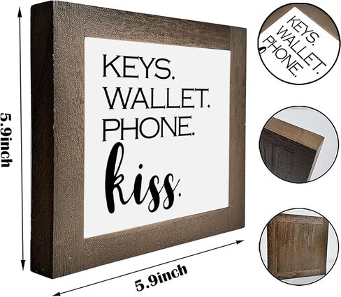 علامات خشبية ملهمة، ديكور مكتب لويحات خشبية مربعة، لوحات زخرفية لشرفة الباب الأمامي، ديكور خزانة دخول قائم بذاته، ديكور مدخل للرف، ديكور منزلي ريفي، مفاتيح محفظة الهاتف قبلة E in Kuwait