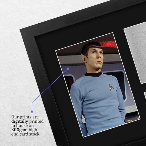 HWC Trading Leonard Nimoy Star Trek Gifts USL صورة توقيع مطبوعة بإطار USL لمحبي البرامج التلفزيونية - مقاس حرف أمريكي in Kuwait