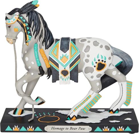 تمثال Enesco Trail of Painted Ponies Homage to Bear Paw، مقاس 7.75 بوصة، متعدد الألوان in Saudi Arabia