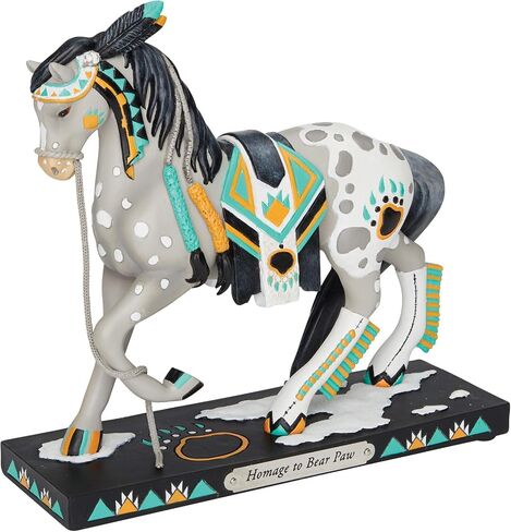 تمثال Enesco Trail of Painted Ponies Homage to Bear Paw، مقاس 7.75 بوصة، متعدد الألوان in Saudi Arabia