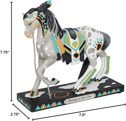 تمثال Enesco Trail of Painted Ponies Homage to Bear Paw، مقاس 7.75 بوصة، متعدد الألوان in Saudi Arabia