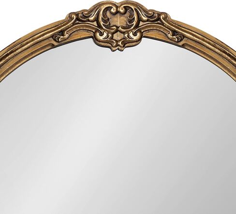 مرآة مزخرفة مقوسة من كيت ولوريل أستريد، مقاس 20 × 30، ذهبية عتيقة، مرآة حائط مقوسة تقليدية للديكور المنزلي in Saudi Arabia