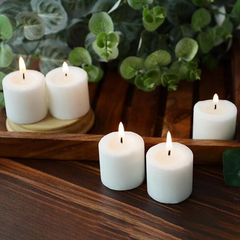 Welburn Veda&Co™ Votive Candles - Pack of 144, Upto 12 Hours Burn Time, 100% Fully Refined Paraffin Wax, Smokeless, Unscented, for Home Decor, Spa, Weddings, Birthdays, Holidays, Party (White) in Saudi Arabia