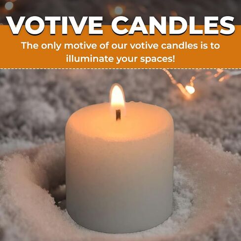 Welburn Veda&Co™ Votive Candles - Pack of 144, Upto 12 Hours Burn Time, 100% Fully Refined Paraffin Wax, Smokeless, Unscented, for Home Decor, Spa, Weddings, Birthdays, Holidays, Party (White) in Saudi Arabia