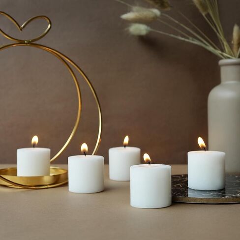 Welburn Veda&Co™ Votive Candles - Pack of 144, Upto 12 Hours Burn Time, 100% Fully Refined Paraffin Wax, Smokeless, Unscented, for Home Decor, Spa, Weddings, Birthdays, Holidays, Party (White) in Saudi Arabia