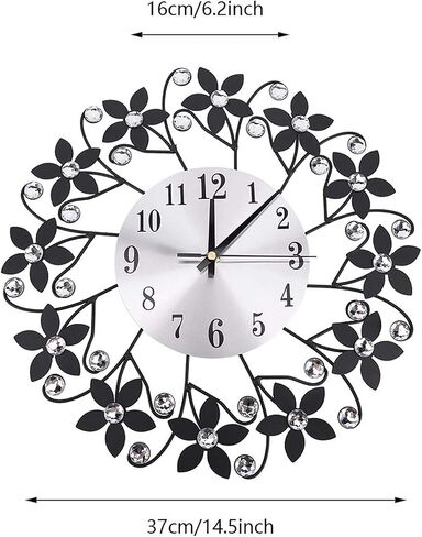 Wall Clock, Wall Clocks Battery Operated,Wall Clocks,Wall Mounted Clock for Dining Room Living Room Office Home Bar Cafe 35cm Dia in Saudi Arabia