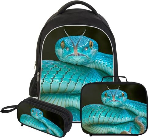 Snake Backpack Lunch Bag Pencil Case Animal Bookbag for Teenagers in Kuwait