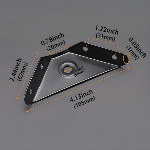 HOWDIA 12 Pcs Steel Corner Braces Joint Trapeziform Angle Code Brackets Corner Brace Support Bracket Fastener (Black) in Saudi Arabia