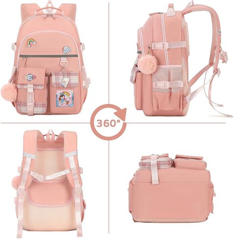 SHADOW VISION Kids Backpacks for Girls Backpack for School Bag Cute Bookbag School Backpack for Teen Girls (Black) in Saudi Arabia