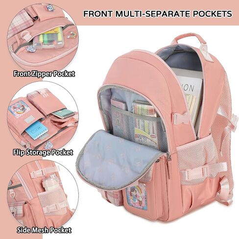 SHADOW VISION Kids Backpacks for Girls Backpack for School Bag Cute Bookbag School Backpack for Teen Girls (Black) in Saudi Arabia