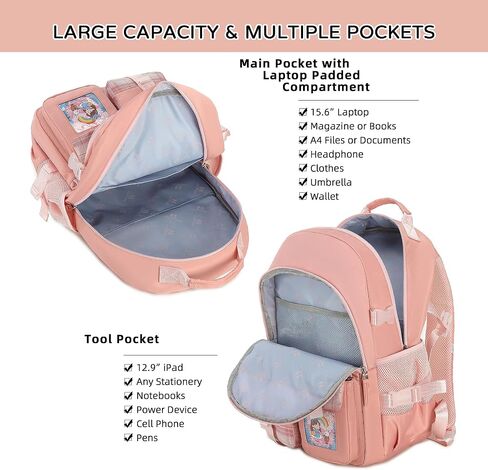SHADOW VISION Kids Backpacks for Girls Backpack for School Bag Cute Bookbag School Backpack for Teen Girls (Black) in Saudi Arabia