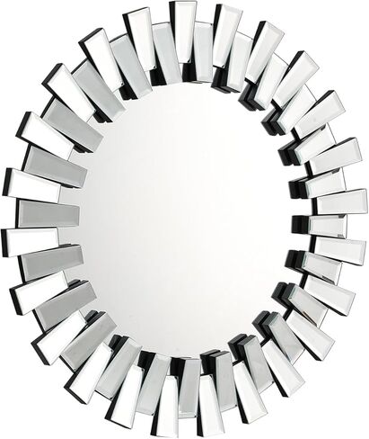 مرآة حائط ديكور ثلاثية الأبعاد مستديرة 24 بوصة مرآة حمام ديكور المنزل ديكور غرفة النوم وغرفة المعيشة والمكتب in Kuwait