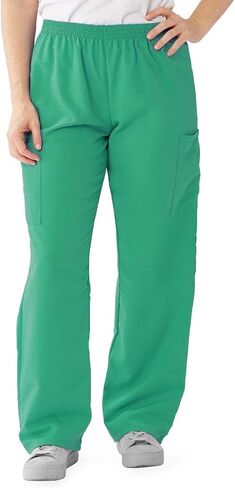Medline PerforMAX Unisex Elastic-Waist Scrub Pants, Jade, Size Large, Regular Inseam in Saudi Arabia