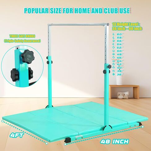 Gymnastic Bar for Kids Gymnastic Kip Bar Horizontal Bar Gymnastic Training Equipment for Kids 3-15 Years Home and Club Use in Kuwait