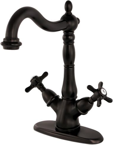 Kingston Brass KS1495BEX Essex Vessel Faucet, 6-1/2" In Spout Reach, Oil Rubbed Bronze in Saudi Arabia