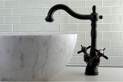 Kingston Brass KS1495BEX Essex Vessel Faucet, 6-1/2" In Spout Reach, Oil Rubbed Bronze in Saudi Arabia