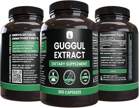 PURE ORIGINAL INGREDIENTS Guggul Extract Always Pure, No Additives Or Fillers, Lab Verified (365 Count (Pack of 1)) in Saudi Arabia