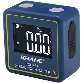 SHAHE Small Digital Level Rechargeable Protractor Inclinometer Digital Angle Gauge Mini Protractor Angle Finder Measuring Tool for Woodworking Table saw