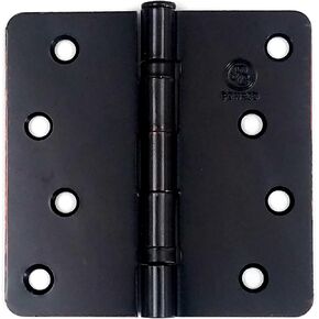 Penrod Door Hinges, Oil Rubbed Bronze, Ball Bearing 4 Inch with 1/4 Inch Radius, 3 Pack