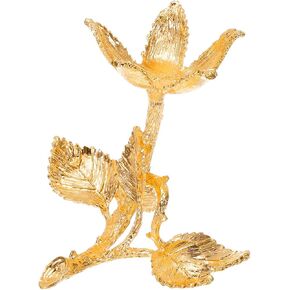 MECCANIXITY Alloy Crystal Ball Display Holder Light Luxury Egg Sphere Stand Decoration Stand Gold Rose Flower for Home
