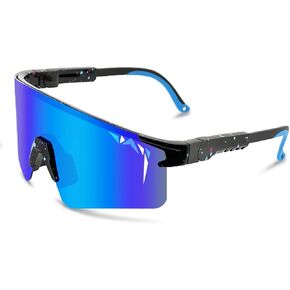 IKTOD Sports Polarized Sunglasses, Men Women Anti-UV Baseball Sunglasses, Youth & Kids Double Wide UV400 Cycling Glasses