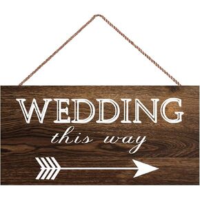New Sign Wedding This Way Wood Sign Right - Rustic Wedding - Wood décor