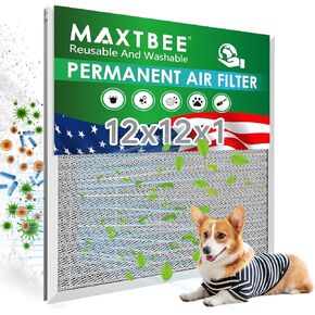 20x20x1 Air Filter Electrostatic Filter Reusable Washable HVAC AC Furnace Filter,MERV 8,Lasts a Lifetime, Healthier Home or Office(Actual Size:19.75x19.75x0.8 Inch)