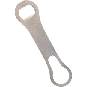 Thirsty Rhino Badak Bottle Opener and Pour Spout Remover, Brushed Silver (Set of 2)