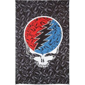Sunshine Joy Grateful Dead Steal Your Face Tapestry Tablecloth Wall Art Beach Sheet Huge 52x80 Inches