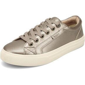 Taos Plim Soul Lux Women's Sneaker - Soft Premium Leather Lace Up Sneakers with All Day Walking Comfort and Support Champagne 10.5 (M) US
