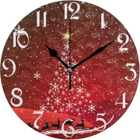 Pfrewn Wooden Sunflower Daisy Wall Clock Silent Non Ticking,Retro Bird Floral Clocks Battery Operated Watercolor Vintage Desk Clock 10 Inch Quartz Analog Quiet Bedroom Living Room Home Decor
