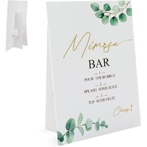 Eucalyptus Mimosa Bar Sign, Mimosa Bar Signage Party, Wedding Party Decor, Birthday Bar Party Decor, Mimosa Bar Decoration, Bridal Shower Sign, Bridal Shower Decorations（xcmm08）
