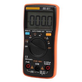 Multimeter, AN8008 True-RMS Digital Multimeter AC DC Voltage Ammeter Current Ohm Meter Ranging Fast Accurately Measures Voltage with Bag