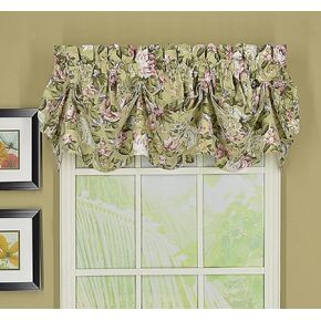 Today's Curtain Geneva Sailcloth Tucked Valance, 16-Inch, Olive