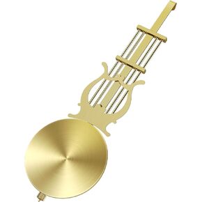 NiHome Quartz Wall Clock Pendulum Replacement, Aluminum Traditional Mechanical Clock Pendulum Retro Clock Pendulum Replacement High Gloss Clock Pendulum for Home, Lightweight (Gold)