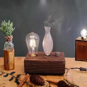 Aromatherapy Diffuser - Professional Grade - Wood and Glass Essential Oil Diffuser, Nebulizer, Nebulizing Professional Machine, Waterless in Saudi Arabia