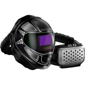 ANDELI Welding Helmet with Light,Panoramic 180° Large Viewing Powered Air Purifying Respirator Auto Darkening Welding Helmet