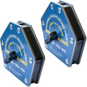 On/Off-Switchable Strong-Hand Welding Magnetic Clamps - Max 66~110lbs Heavy Duty Neodymium Welding Magnets Holder, Hexagon Multi-Angle 30°, 45°, 60°, 75°, 90°, 105°, 120°, 135°, 150° (2 PACK of Large)