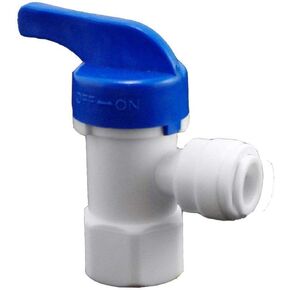 Tank Ball Valve for Reverse Osmosis RO Water Storage Tanks 1/4" FNPT x 1/4" Quick Connect Tube