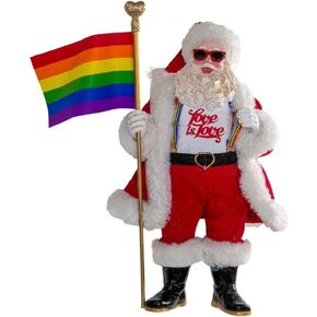 Kurt S. Adler 10-Inch Fabriché Pride Santa