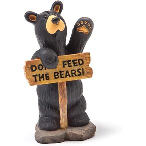 DEMDACO Bearfoots by Jeff Fleming Don't Feed The Bears Mini Black Bear 3 x 2 Hand-cast Resin Figurine Sculpture in Kuwait