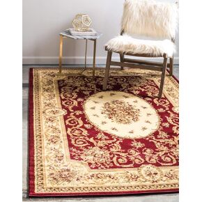 Unique Loom Versailles Collection Traditional Classic Medallion Motif Area Rug (6' 0 x 6' 0 Round, Green/ Ivory)